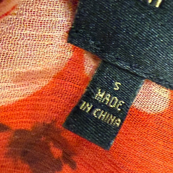 House of Harlow X Revolve size S halter Tie Back Top Red Floral Festival - Picture 9 of 11